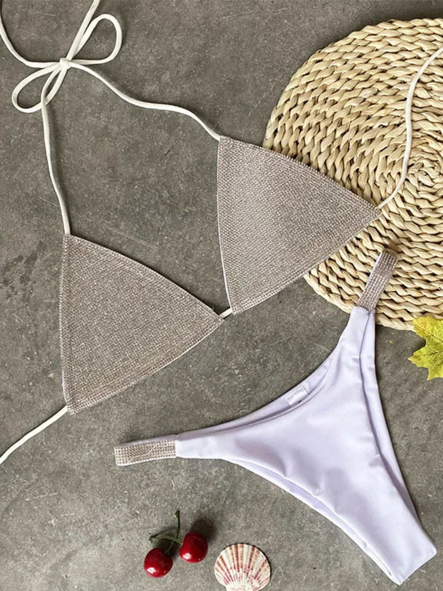 Shiny Sequins Diamond Micro Bikini