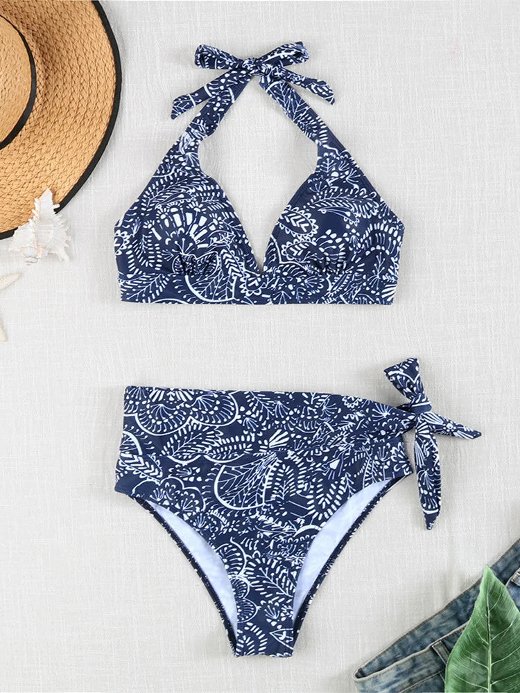 Vintage High Waist Bikini Set