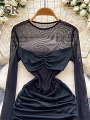 Mesh Sexy Bodycon Dress