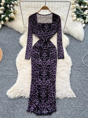 Leopard Print Party Dress