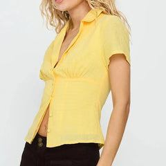 Short Sleeve T-shirt Elegant Slim Fit Crop Tops