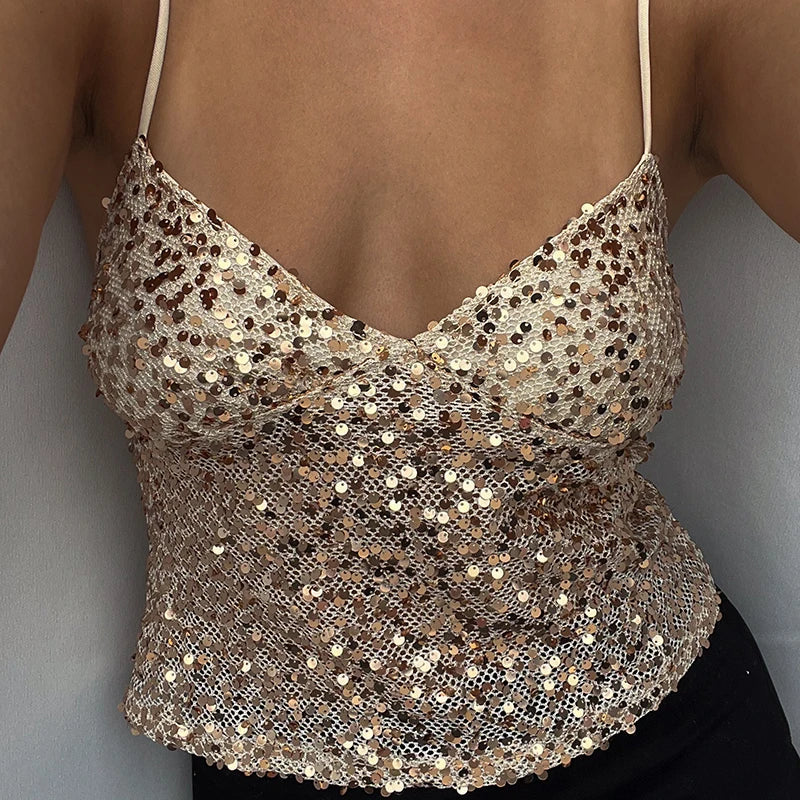 Sequin Glitter Tanks Tops