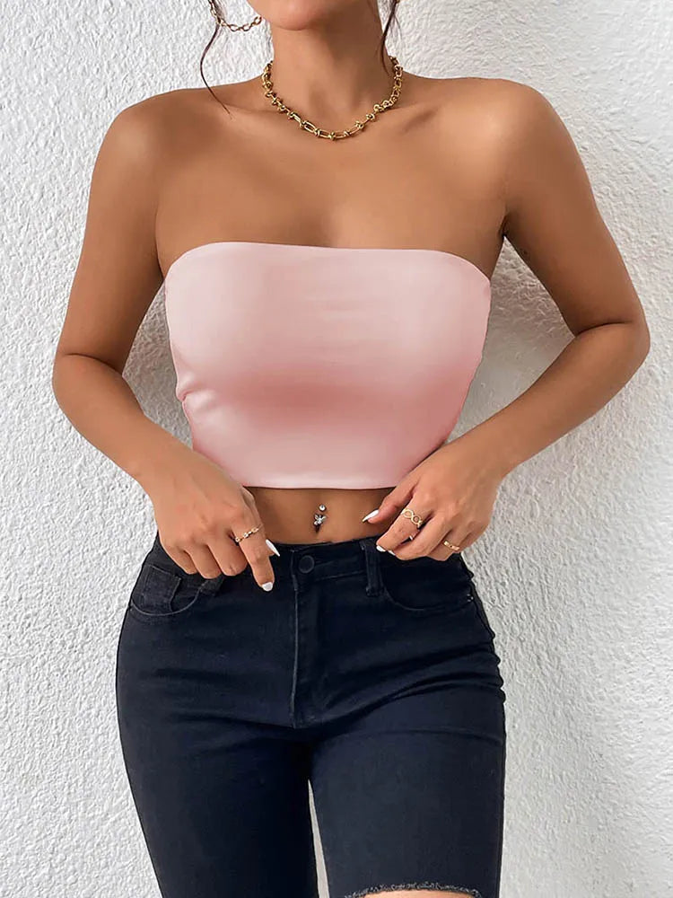 Sexy Bodycon Crop Tube Top