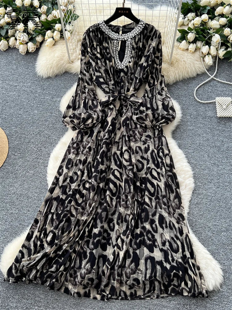 Leopard Diamonds Party Dress