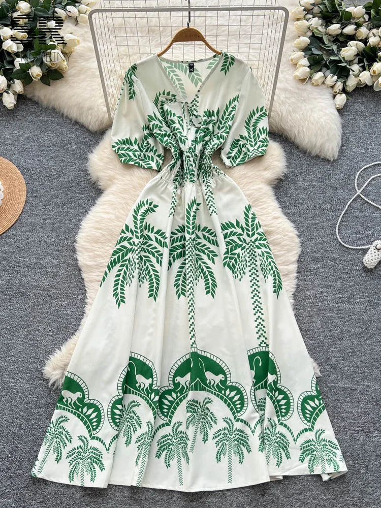 Bohemian Print Long Dress