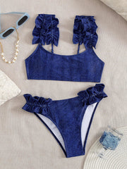 Sexy Ruffles Strap Bikini Set