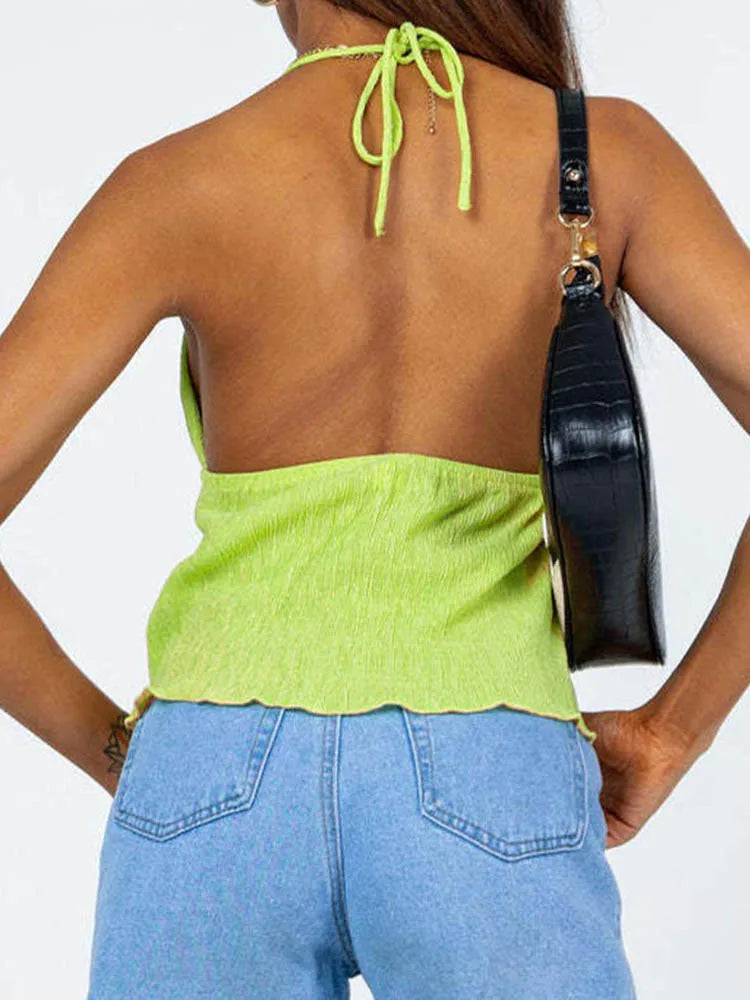 Halterneck Crop Tops