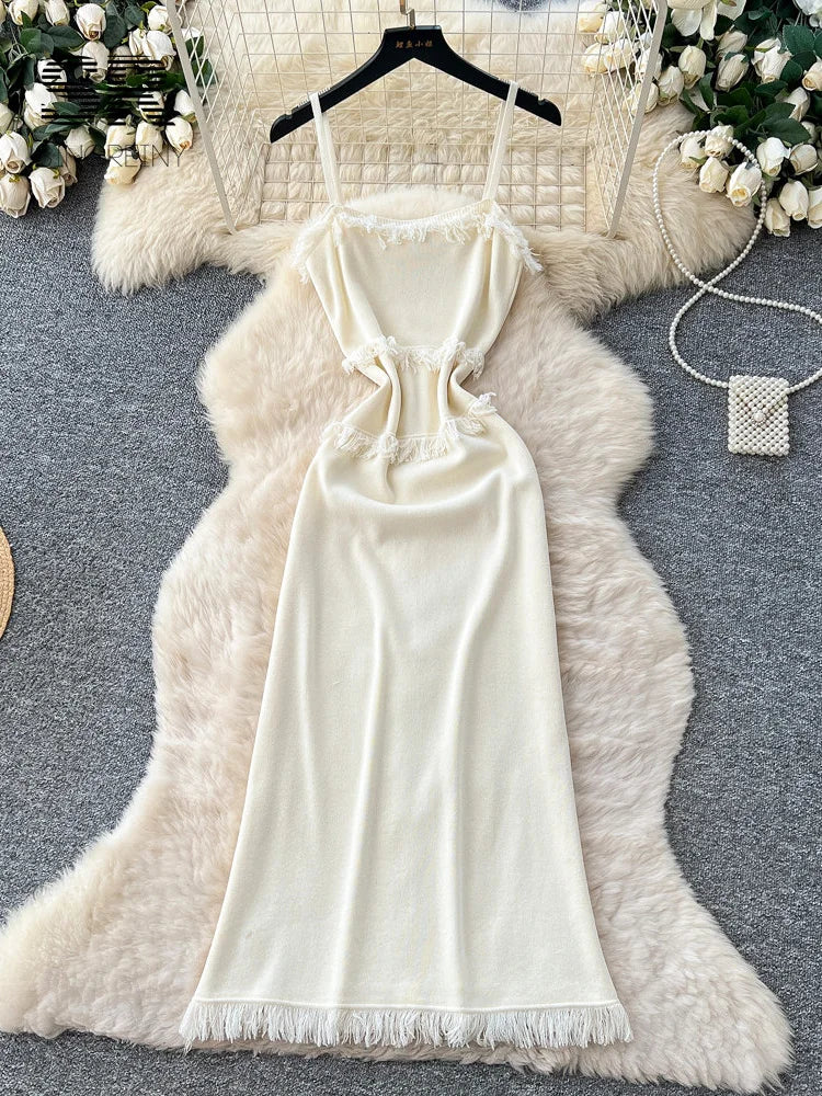 Tassel Knit Holiday Dress
