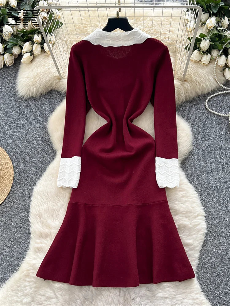 Ruffle Knit Dress