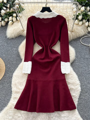 Ruffle Knit Dress