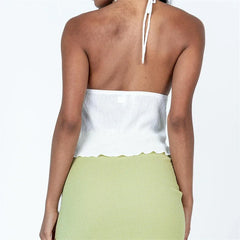 Y2k Front Tie Crop Tops