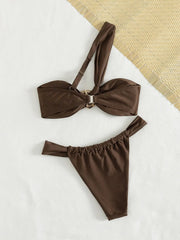 Sexy Coffee Triangle Bikini Set