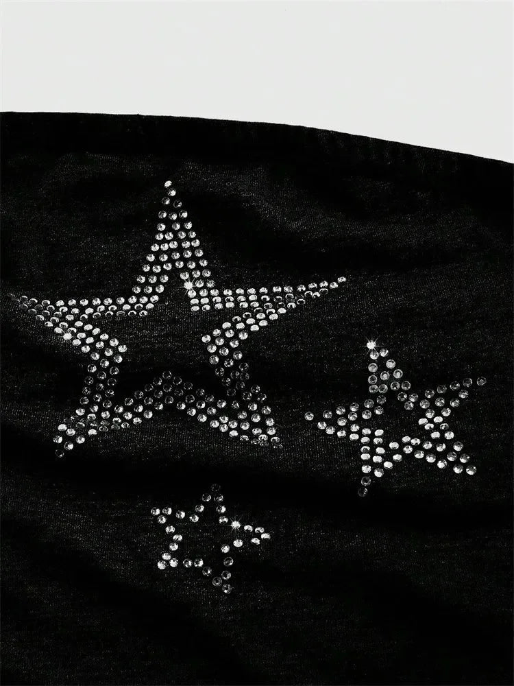 Rhinestones Star Pattern Tube Top