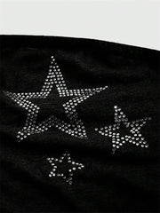 Rhinestones Star Pattern Tube Top