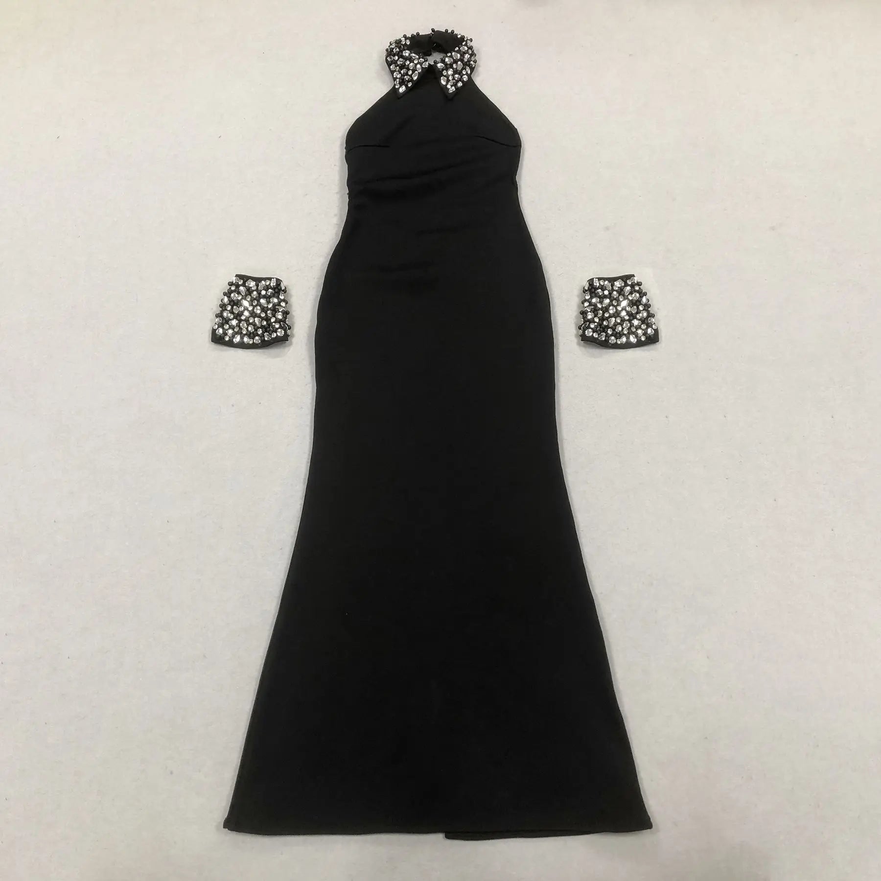 Luxury Diamond Neck Graceful Woman Party Dress