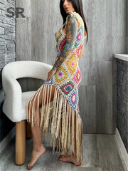 Tassel Knit Long Dress