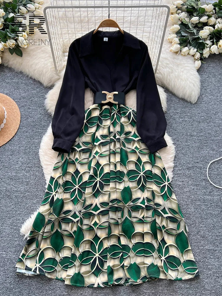 High Quality Print Shirt Dress