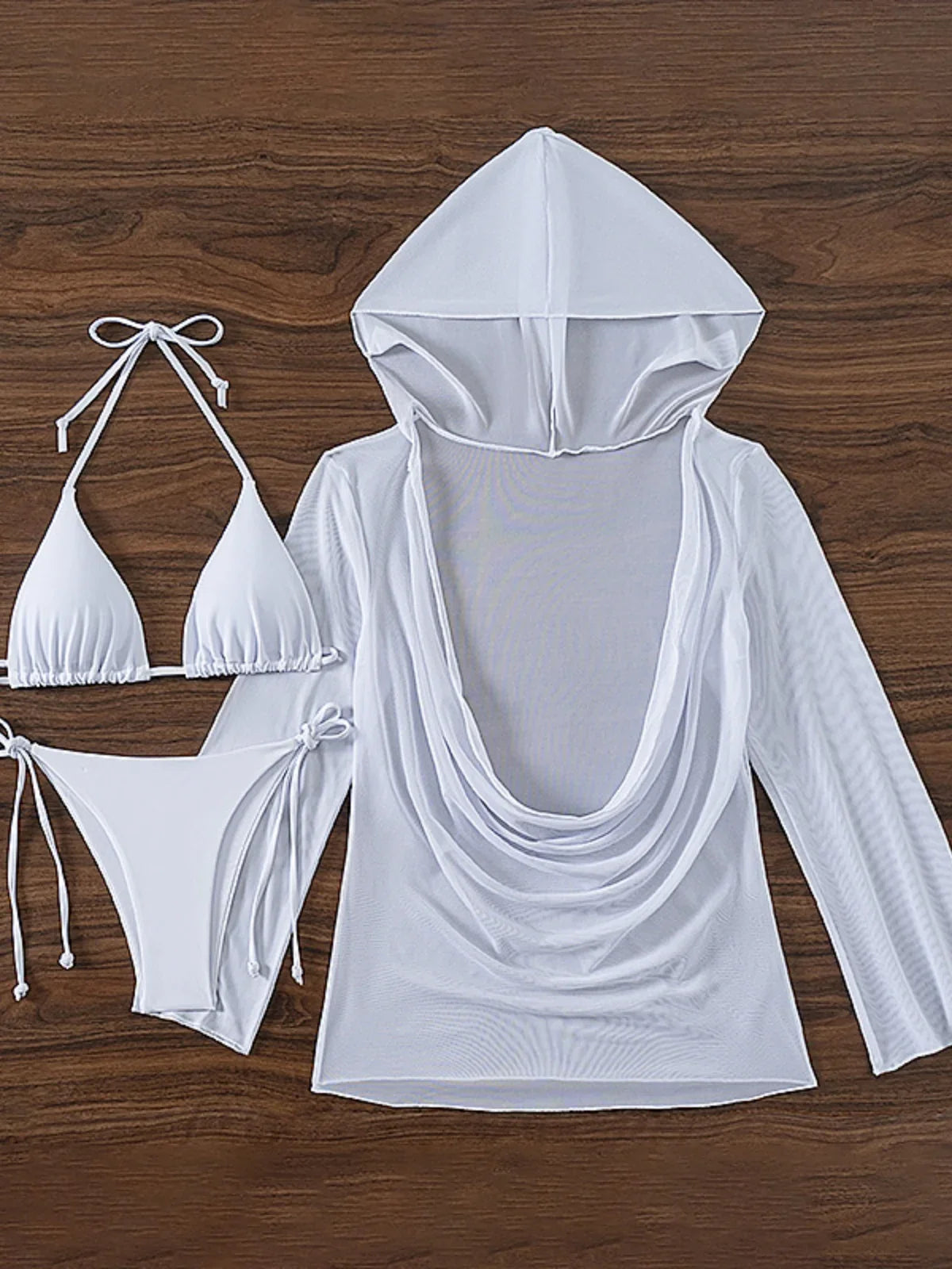 Sexy White Black Bikini Set