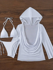 Sexy White Black Bikini Set