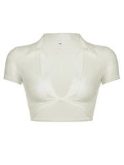 Women's Transparent Mesh Crop Top