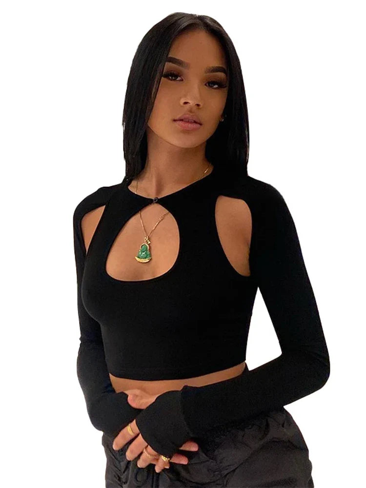 Long Sleeve Cropped Corset Top