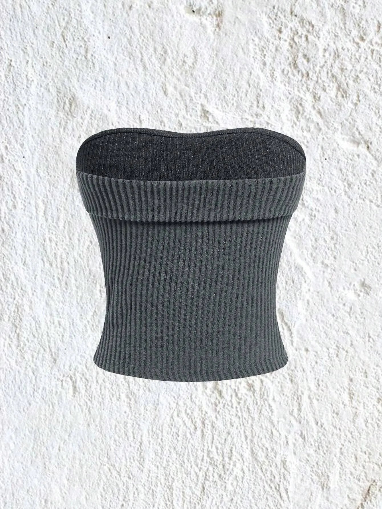 Rib-knit Tube Top