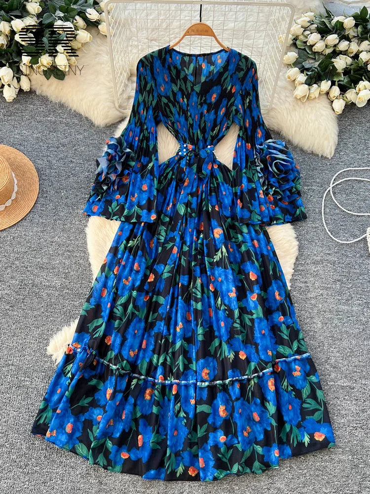 Vacation Artistic Print Dress