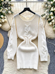 Twist Drill Knitted Dress