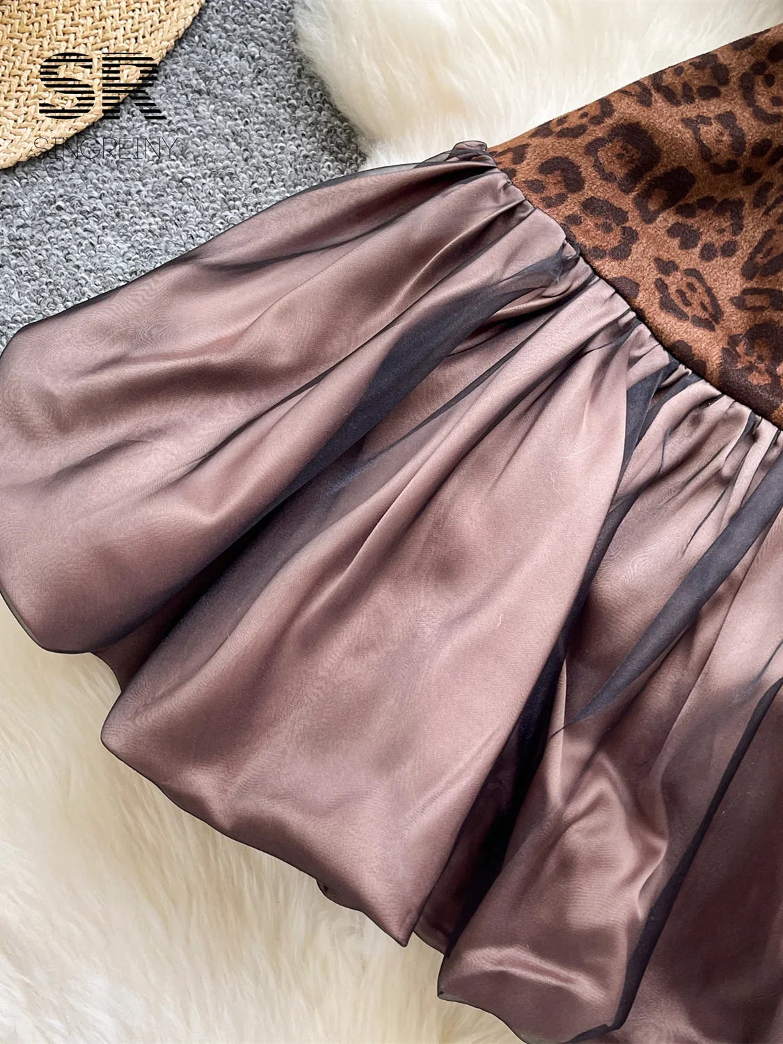 Strapless Leopard Sexy Tutu Dress