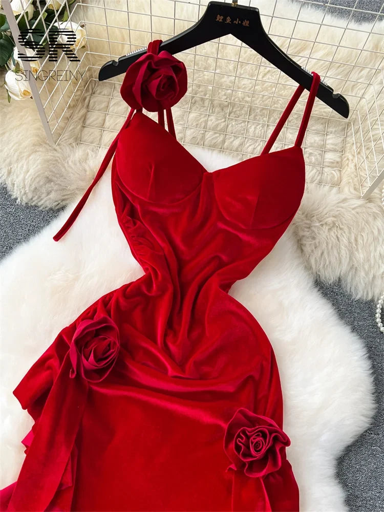Velvet Party Long Dress