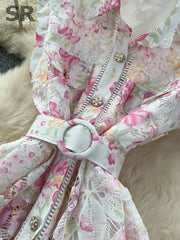 Luxury Hook Flower Hollow Dress