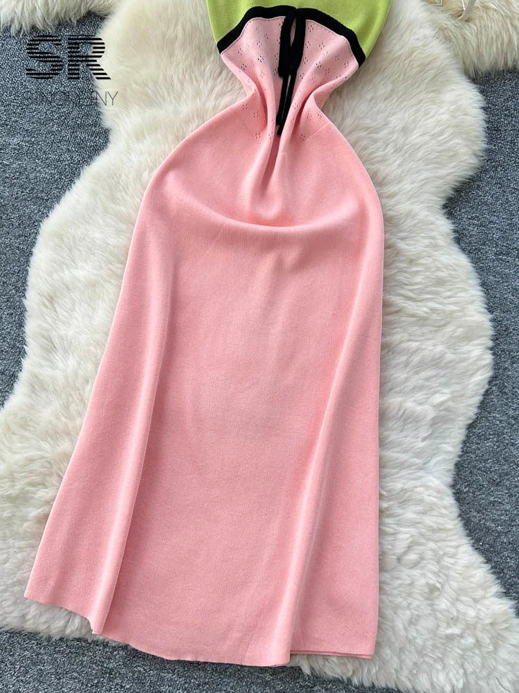Color Block Knitted Dress