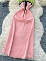 Color Block Knitted Dress