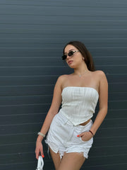 Strapless Crop Tube Top