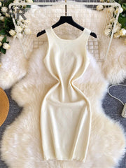 Argyle Knitted Simple Dress