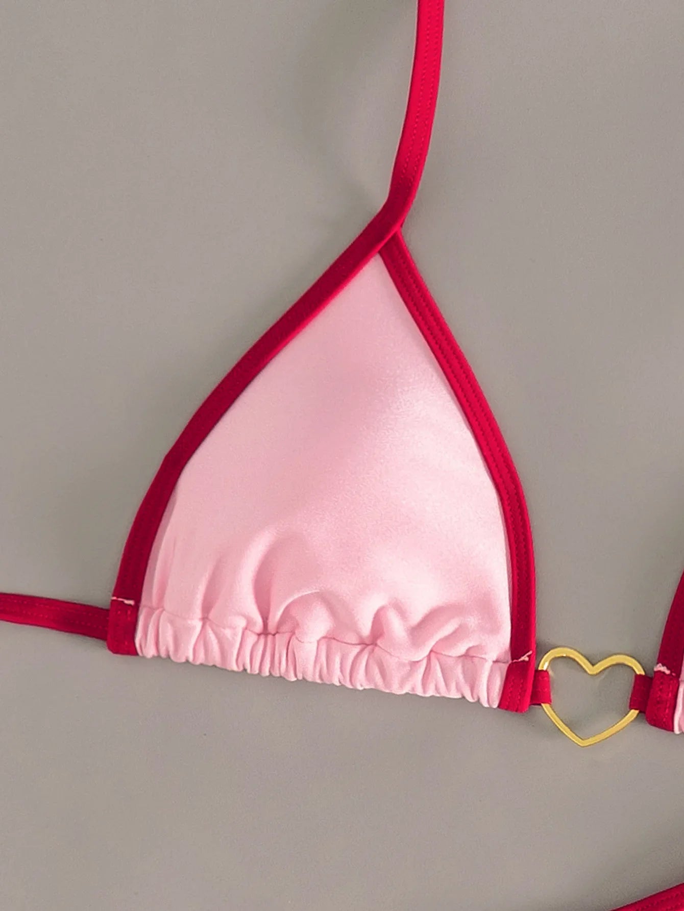 Sexy Pink Contrast Bikini Set
