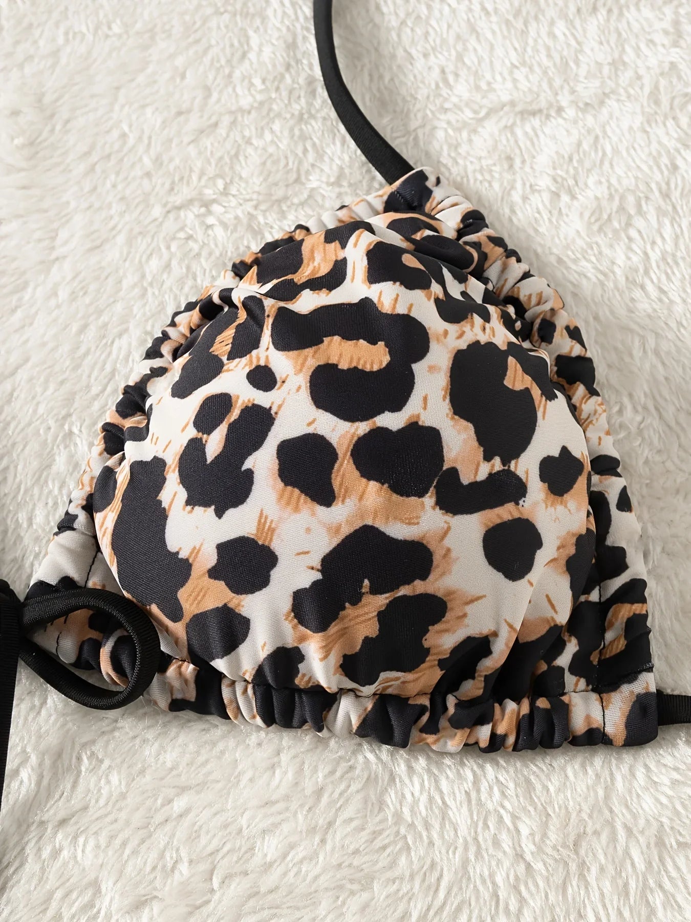 Sexy Brown Leopard Print Bikini Set