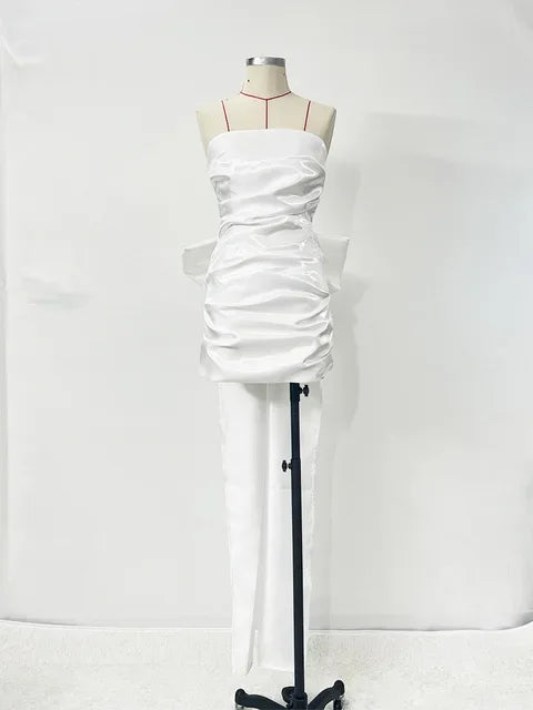Sexy Ruched Strapless Mini Dress