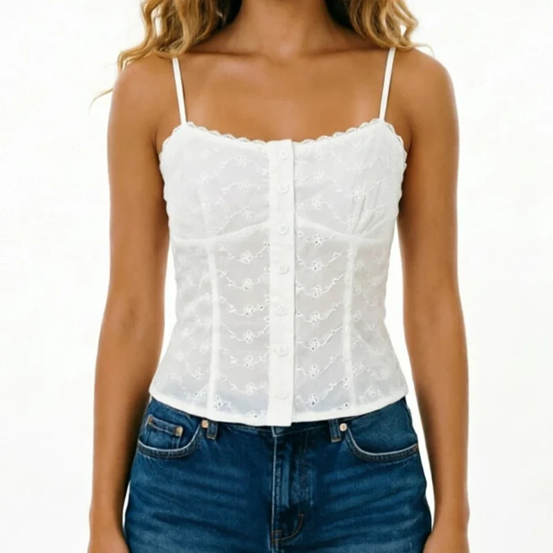 Eyelet Embroidery Cami Top