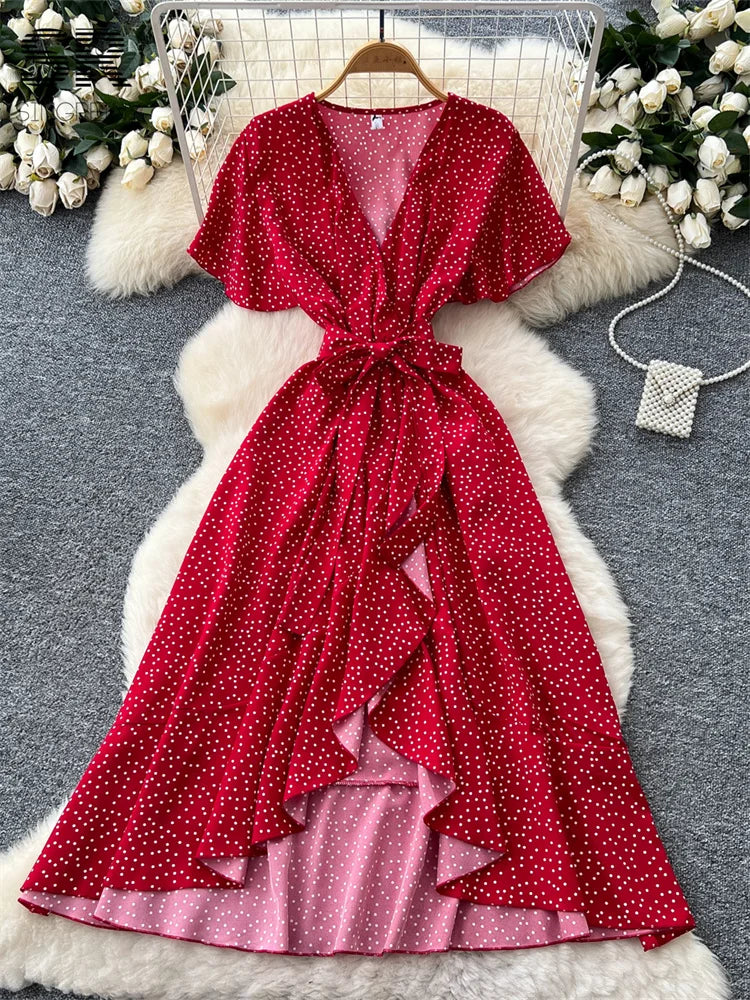 Romantic Polka Dot Long Dress