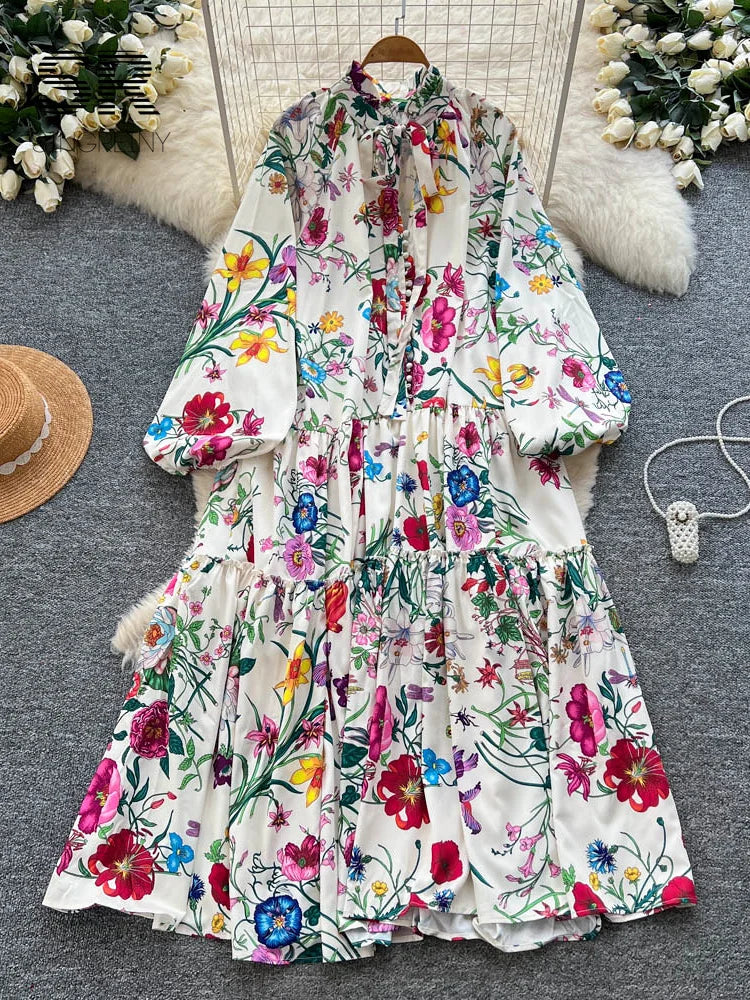 Bohemian Floral Oversize Dress