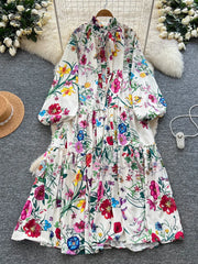 Bohemian Floral Oversize Dress