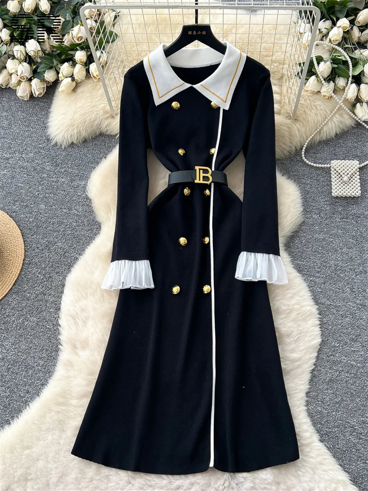 Vintage Autumn Knit Dress