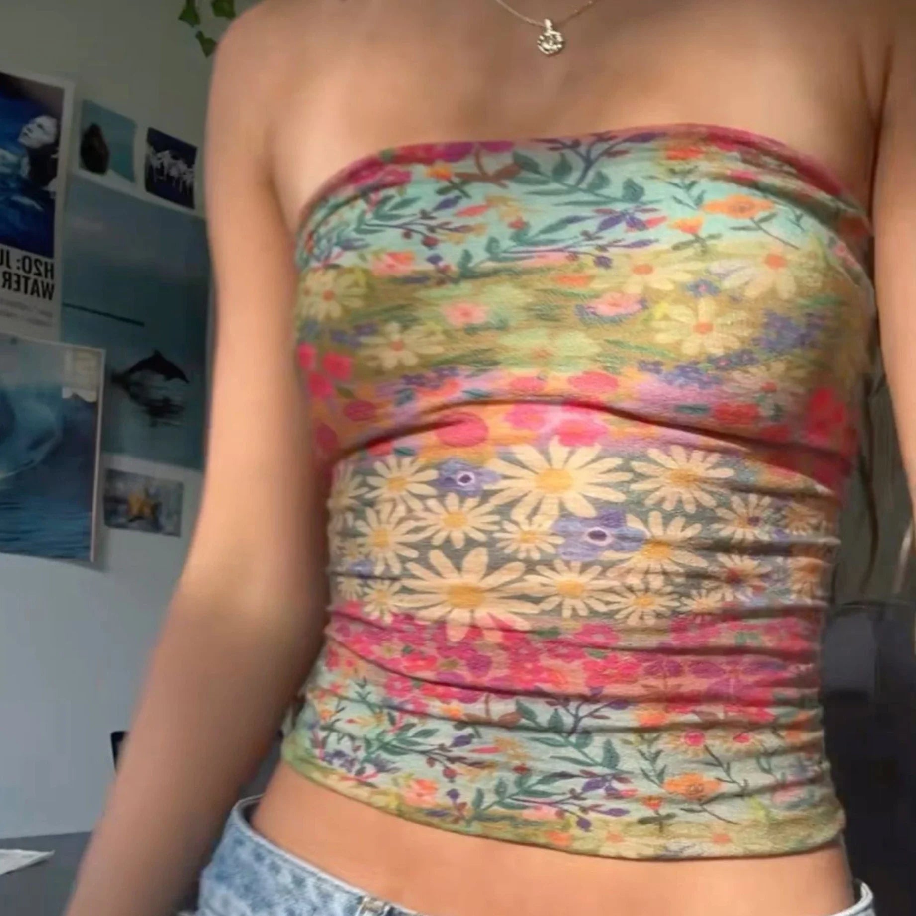 Fitness Girl Strapless Tube Tops