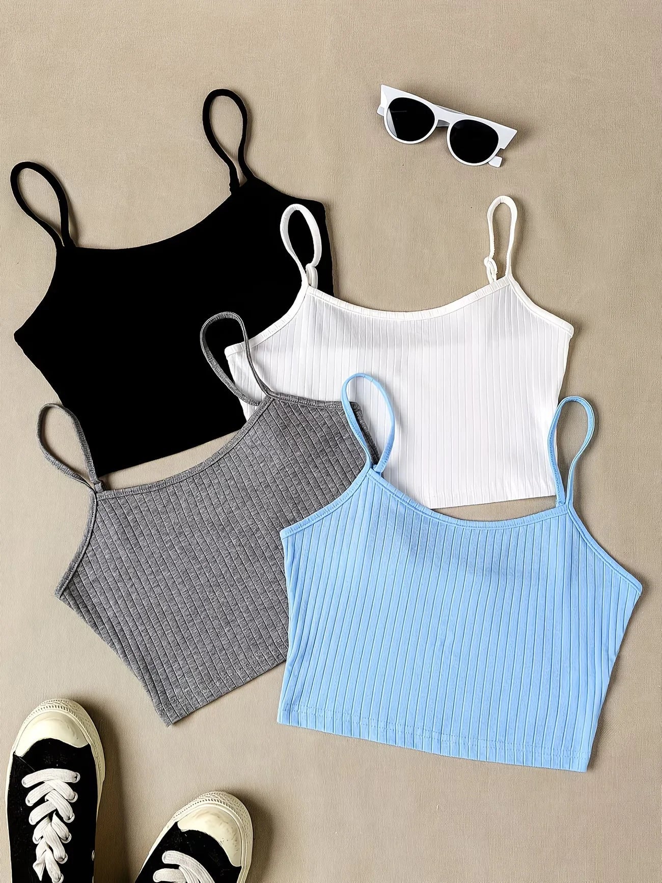 Casual Rib-Knit Camisole 4-Pack