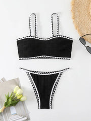 Sexy Black Patchwork Bikini Set
