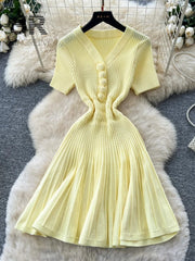 Minimalist Solid Knitted SunDress