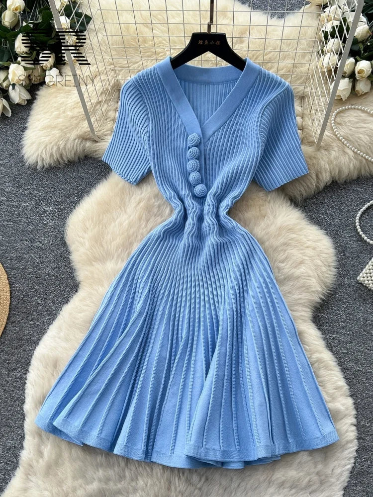 Minimalist Solid Knitted SunDress