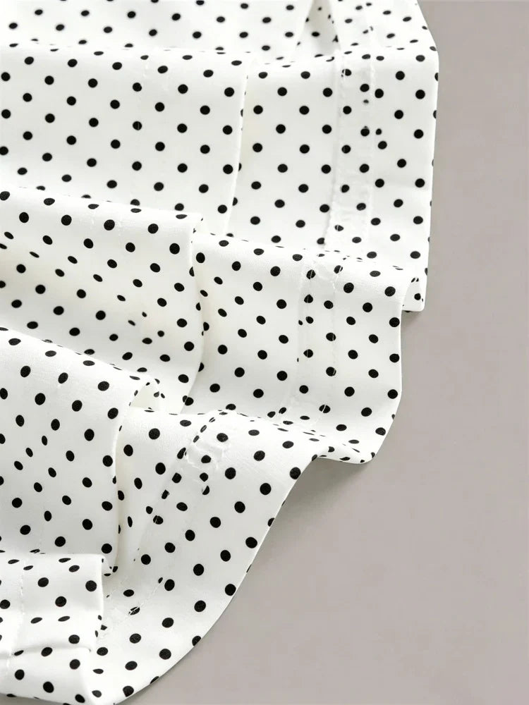 Mock Neck Polka Dot Printed Tank Top