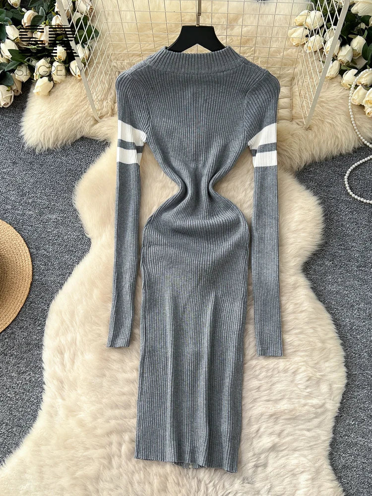 Korean Style Slim Warm Dress